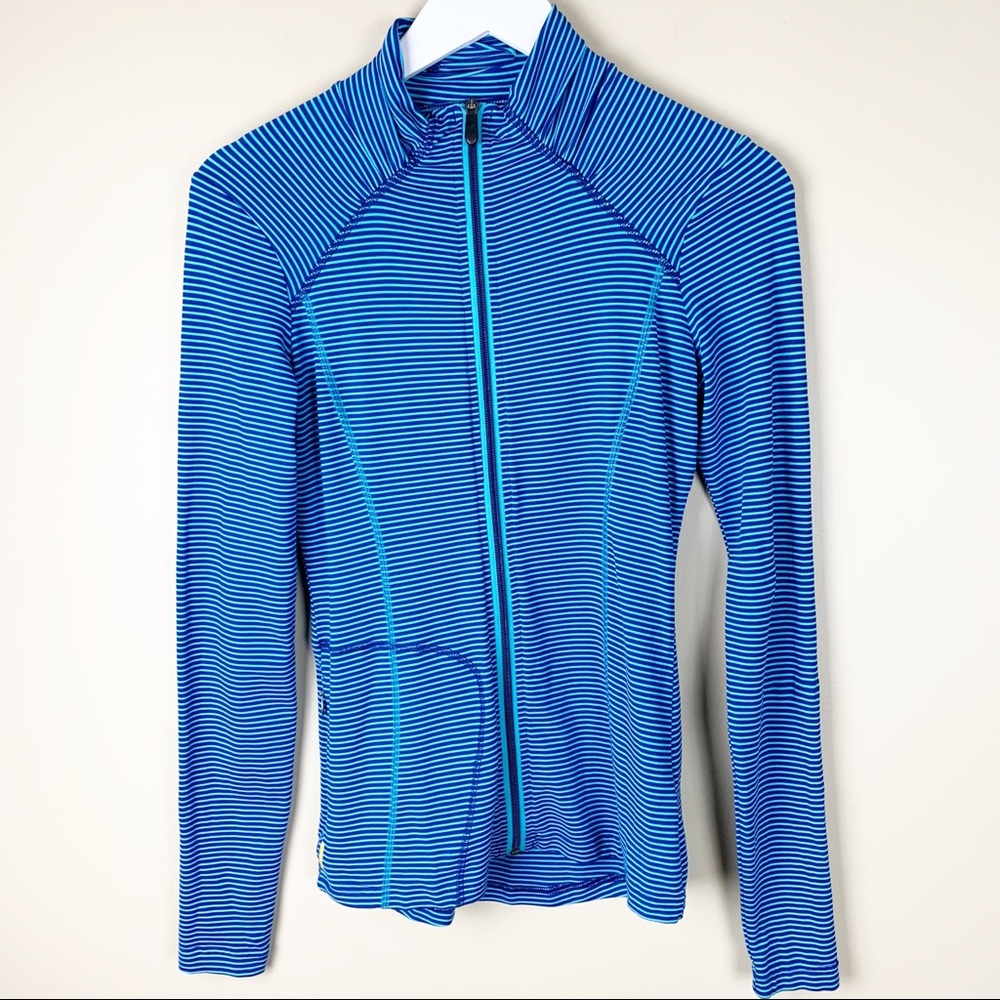 Lole Striped UPF Full Zip Jacket Blue